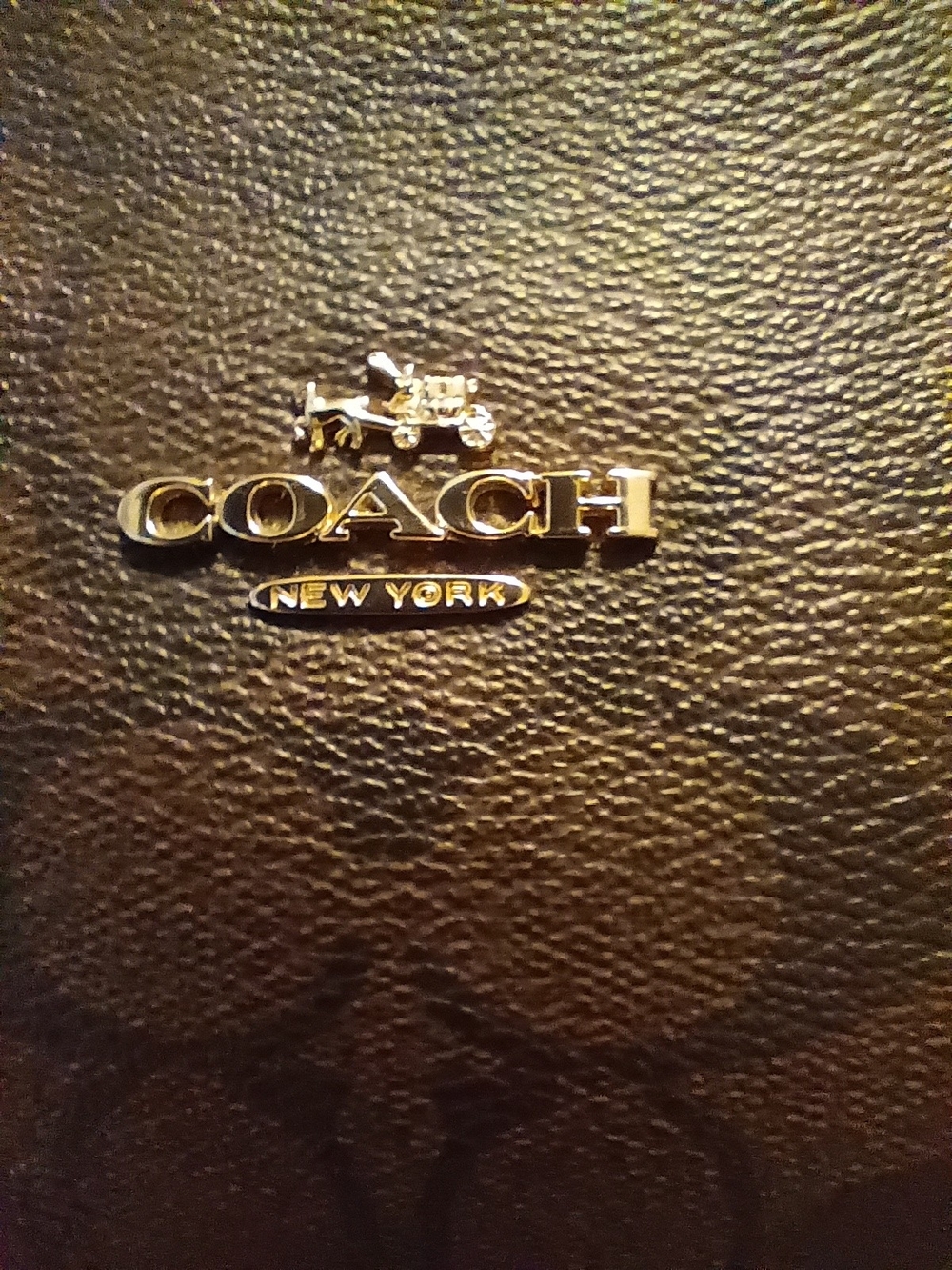 Authentic Coach City Zip Tote Signature Canvas Brown/Black F58292 - Picture 3 of 8